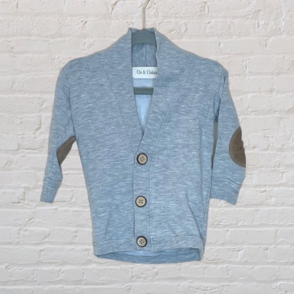 Os & Oakes Bamboo Blend Elbow Patch Cardigan​